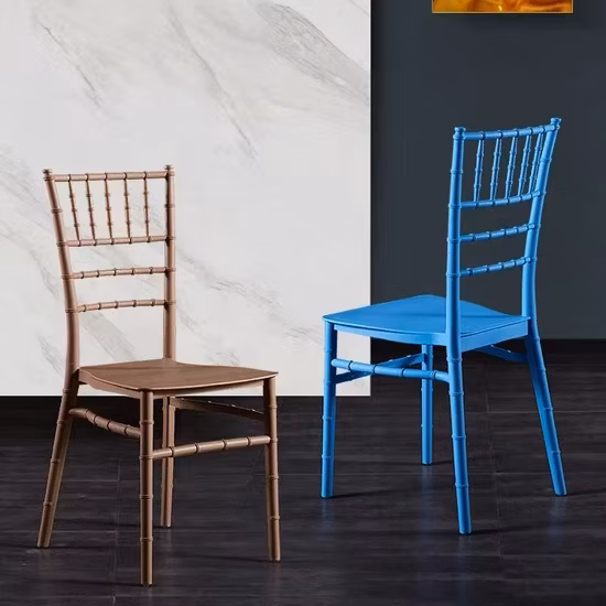 Стулья Кьявари из пластика Тиффани из полипропилена с базовой индивидуализацией для свадебных мероприятий, столовой и стульев Кьявари